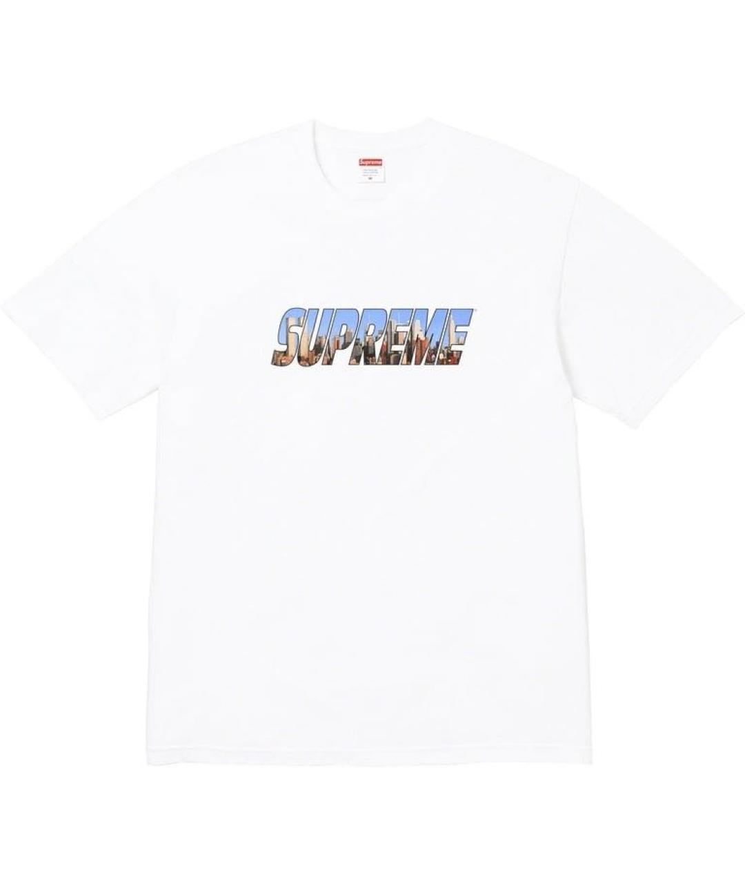 SUPREME Белая хлопковая футболка, фото 5