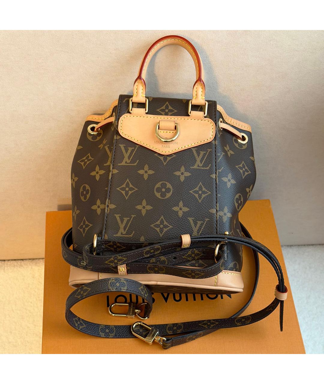 LOUIS VUITTON Коричневый рюкзак из канвы, фото 6