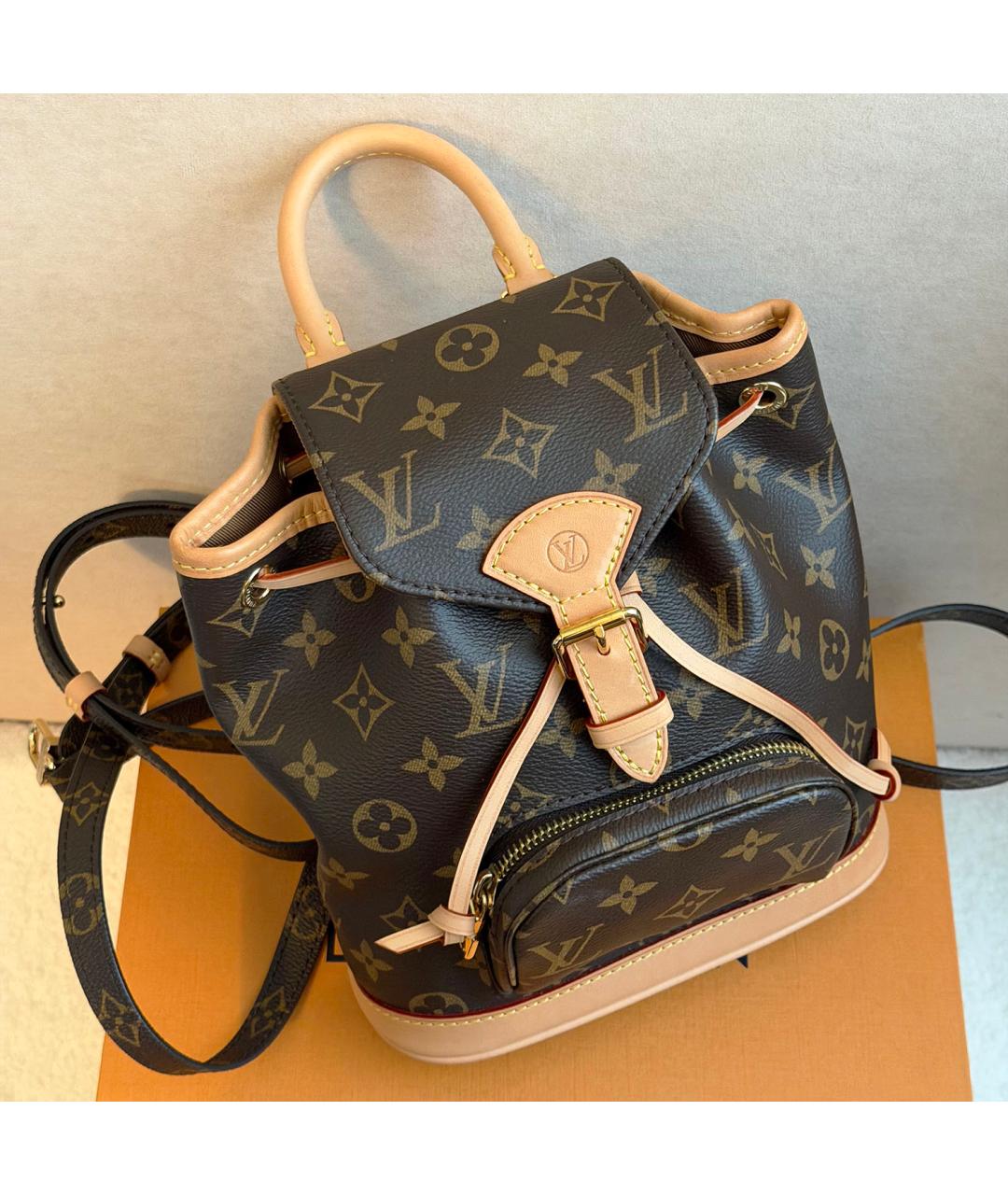 LOUIS VUITTON Коричневый рюкзак из канвы, фото 5