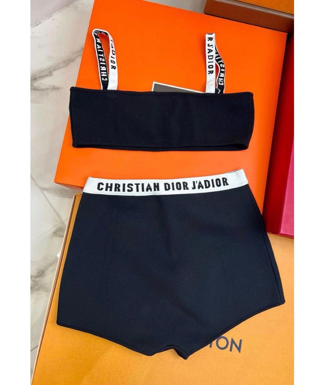 CHRISTIAN DIOR Черный вискозный костюм с брюками, фото 2