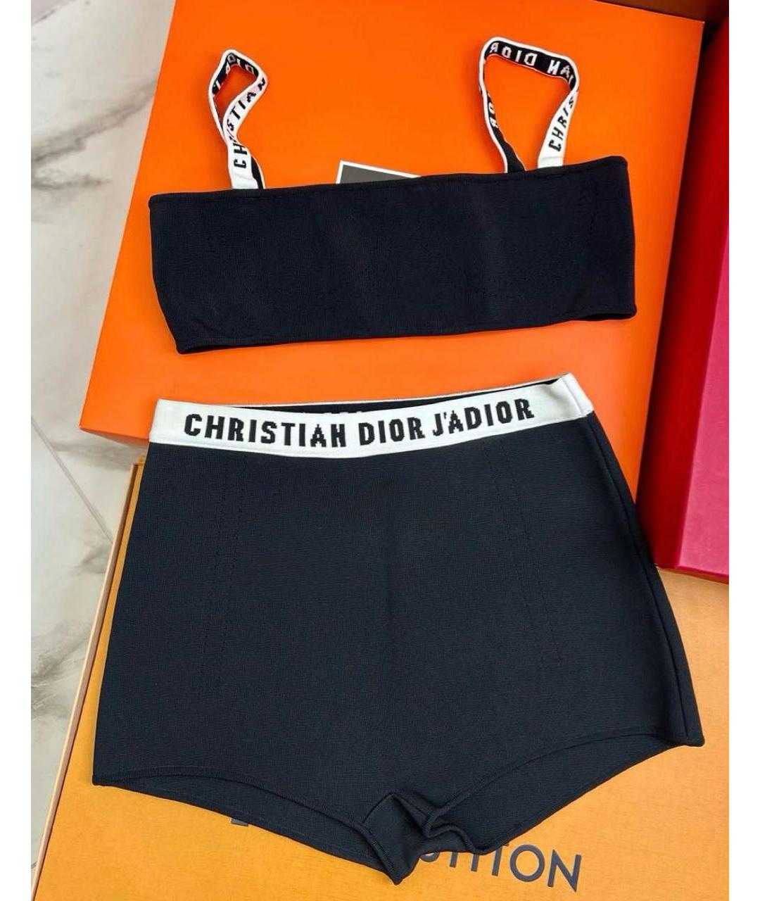 CHRISTIAN DIOR Черный вискозный костюм с брюками, фото 6