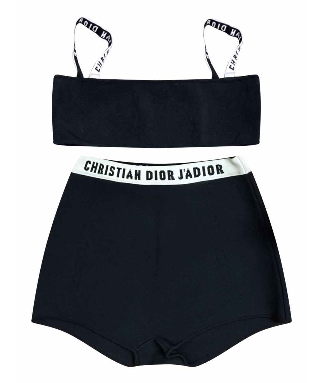 CHRISTIAN DIOR Черный вискозный костюм с брюками, фото 1
