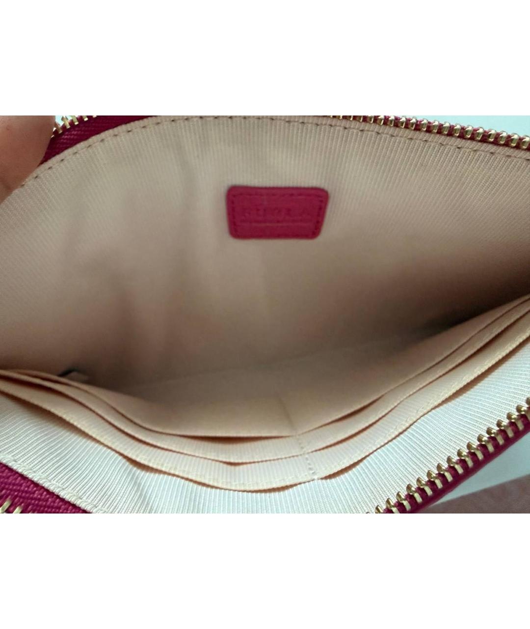 FURLA Розовый кожаный кошелек, фото 4