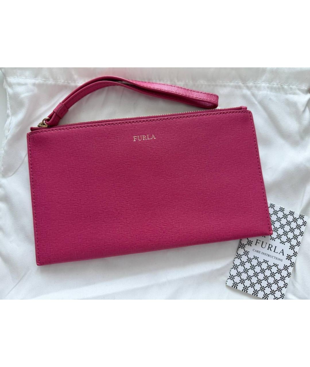 FURLA Розовый кожаный кошелек, фото 2