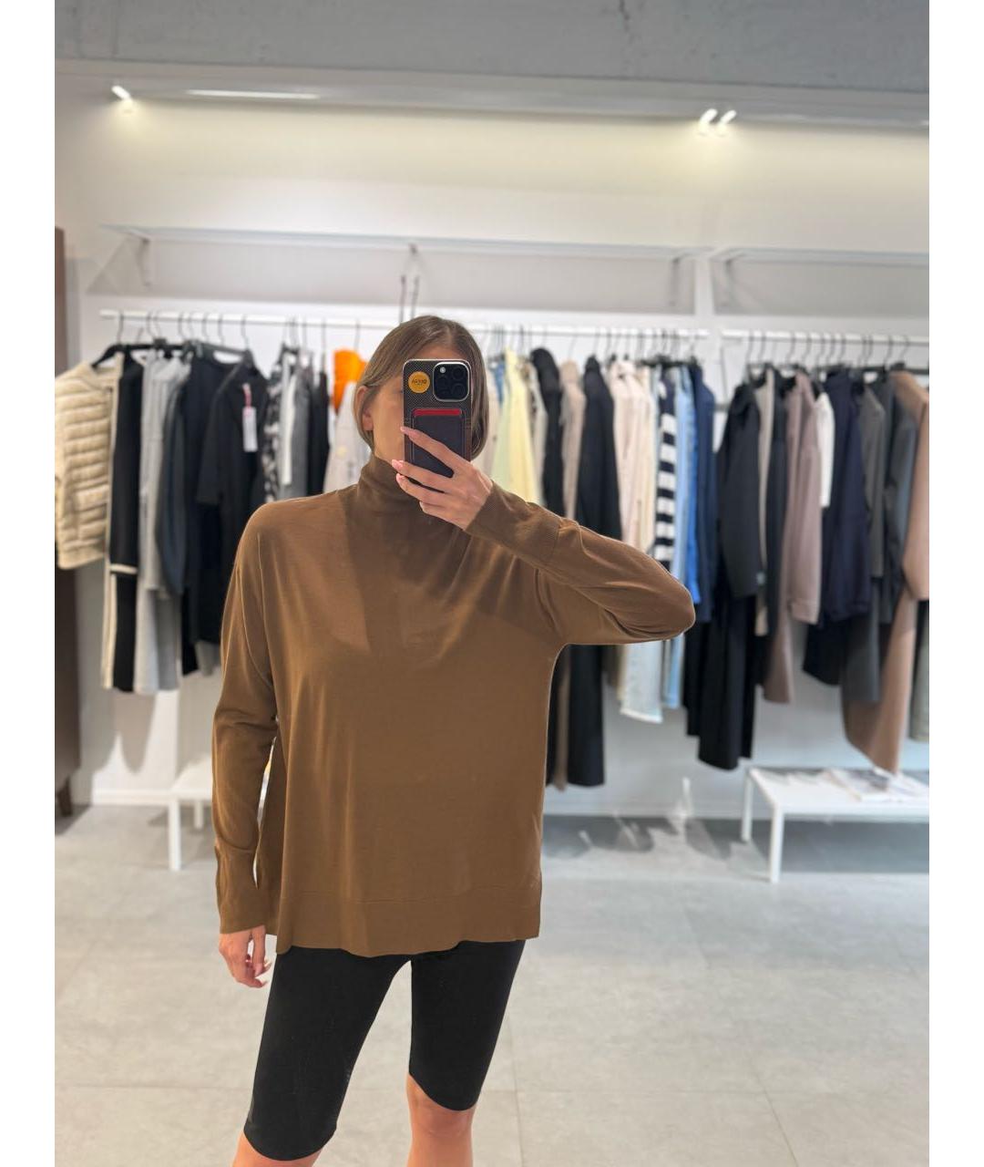 'S MAX MARA Коричневый шерстяной джемпер / свитер, фото 7
