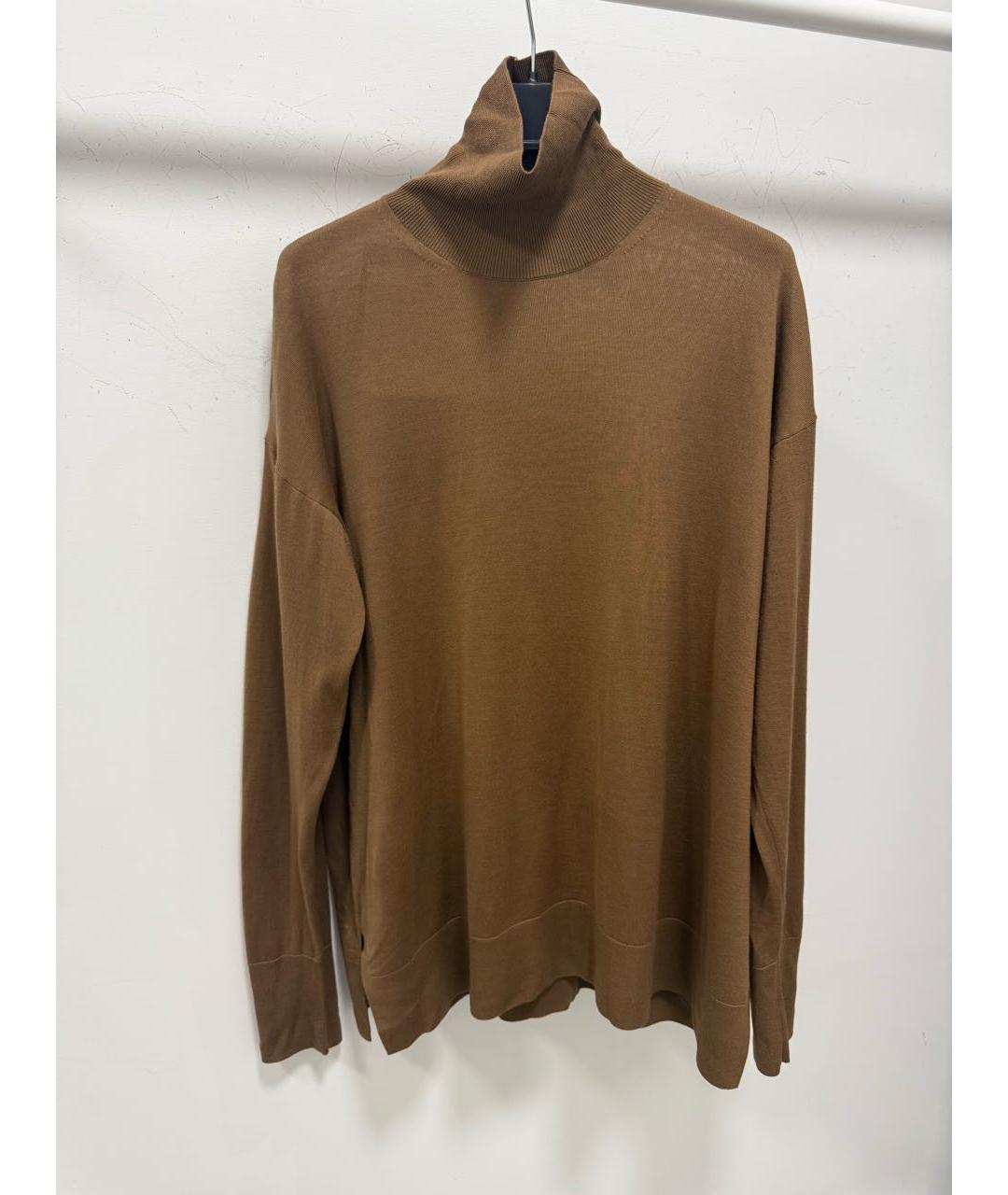 'S MAX MARA Коричневый шерстяной джемпер / свитер, фото 8