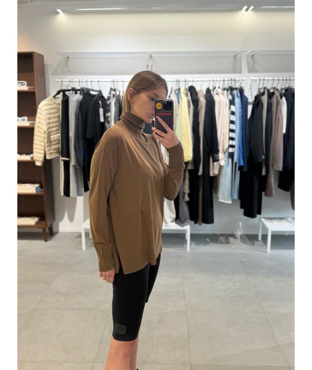 'S MAX MARA Коричневый шерстяной джемпер / свитер, фото 6