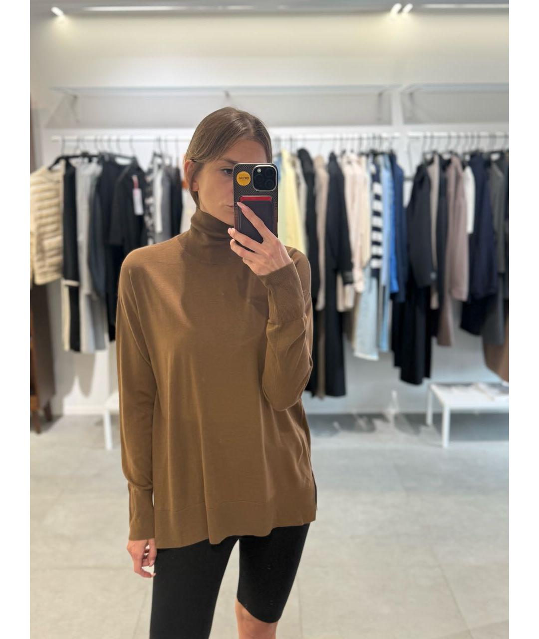 'S MAX MARA Коричневый шерстяной джемпер / свитер, фото 5