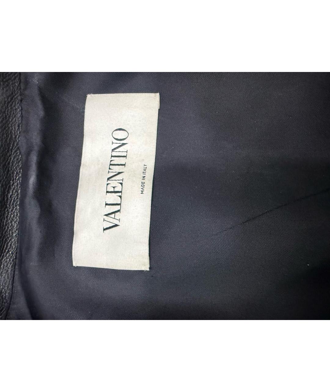 VALENTINO Черная кожаная куртка, фото 3