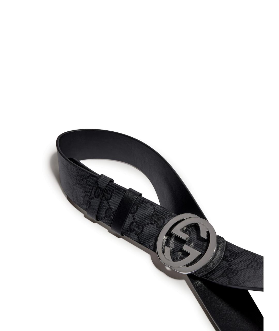 GUCCI Черный кожаный ремень, фото 3