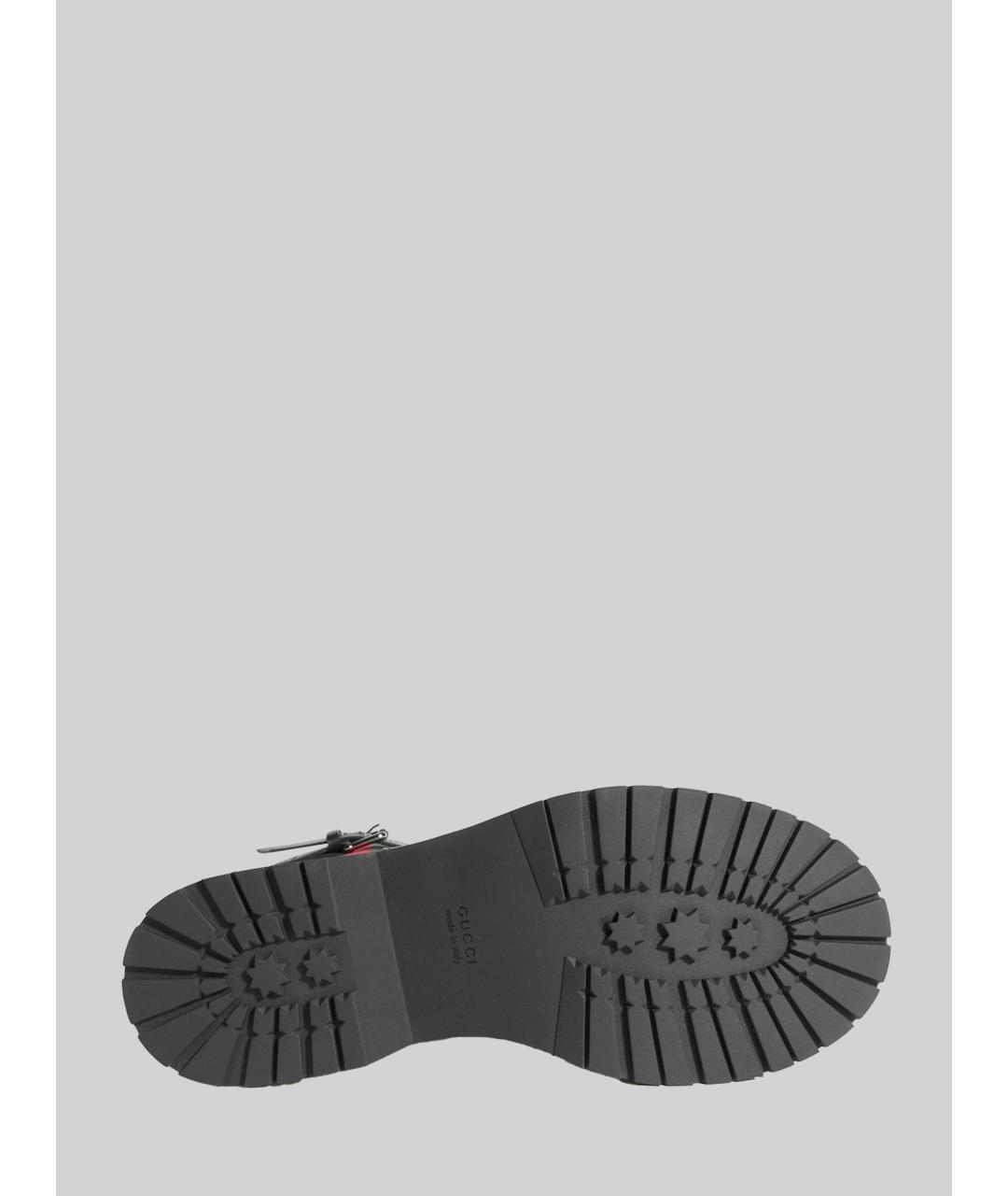 GUCCI Черные кожаные сапоги, фото 3