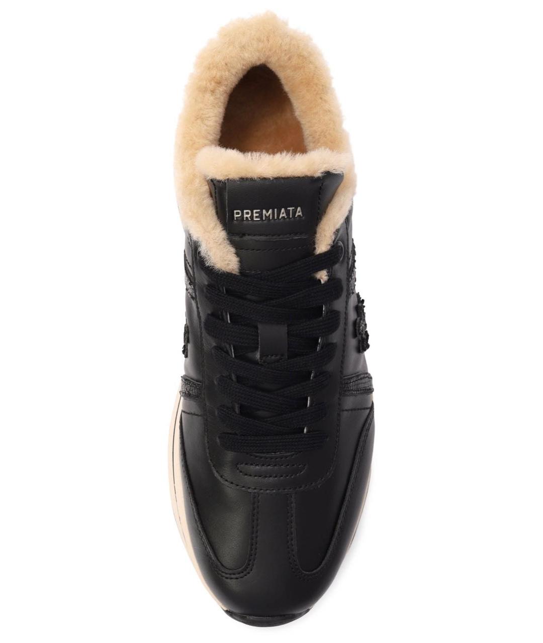 PREMIATA Черные кроссовки из кожи аллигатора, фото 4