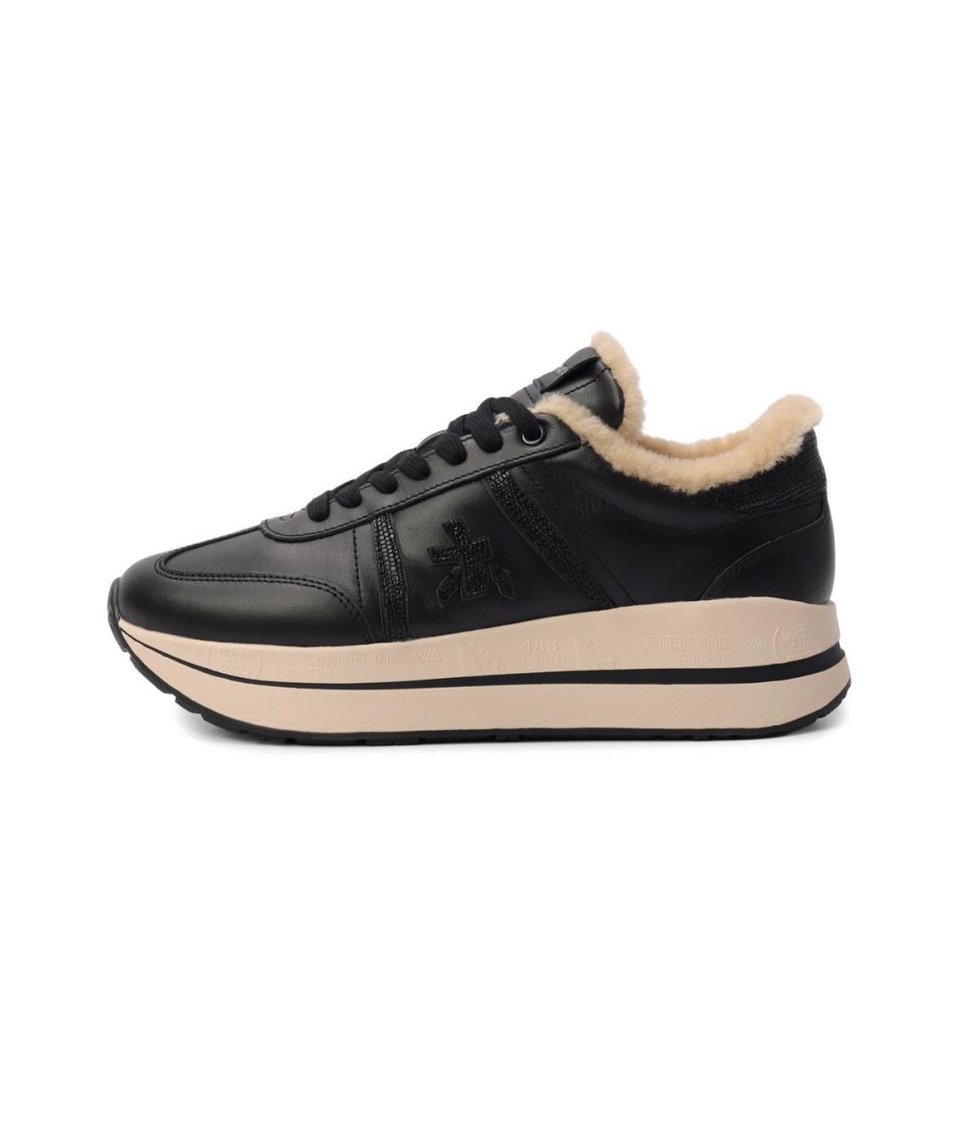 PREMIATA Черные кроссовки из кожи аллигатора, фото 7