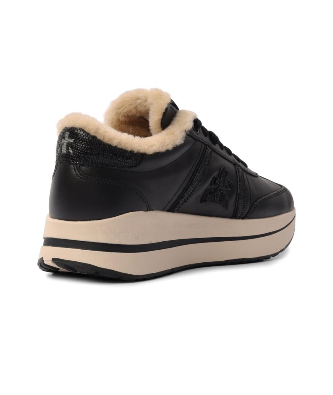 PREMIATA Черные кроссовки из кожи аллигатора, фото 3