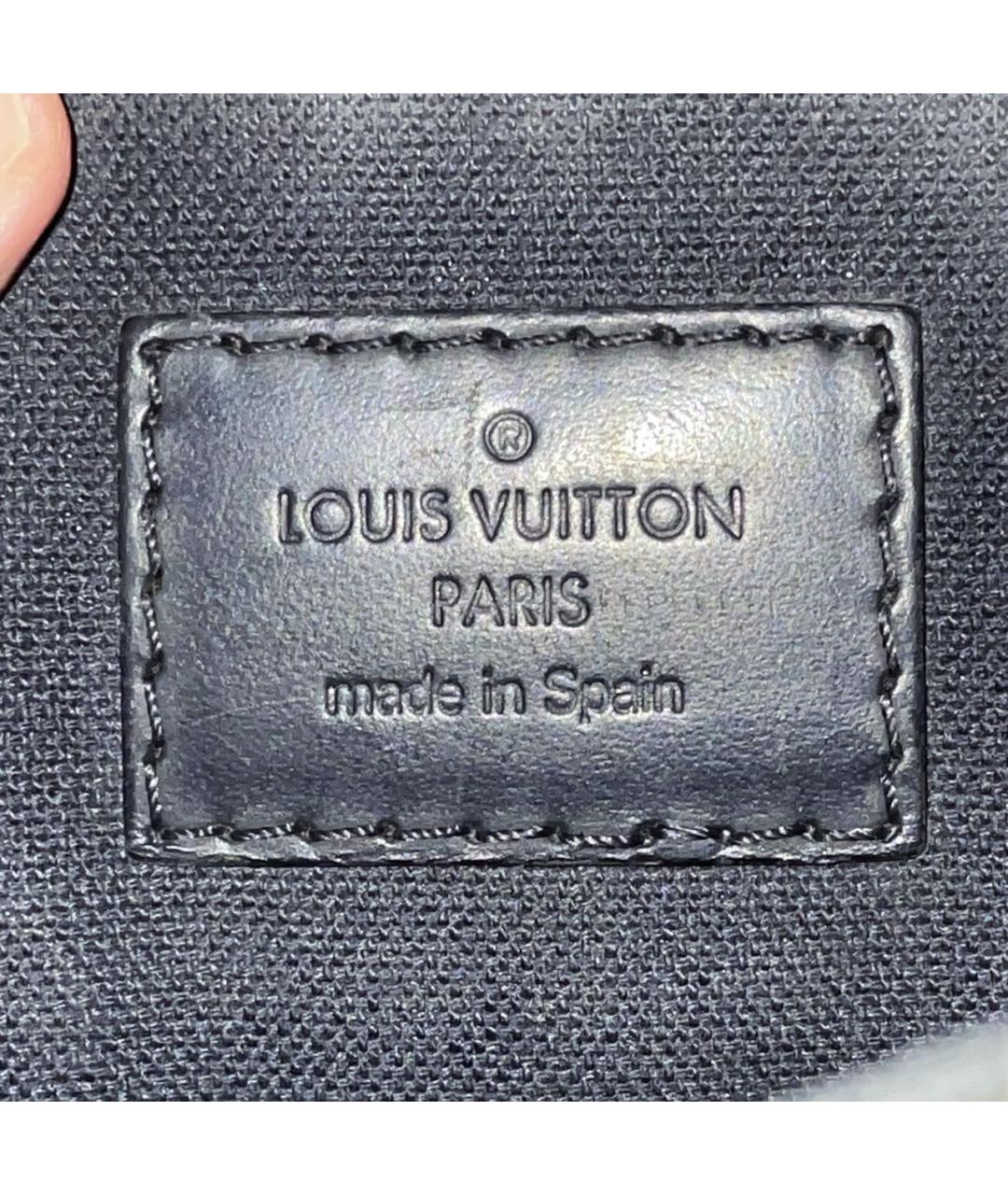 LOUIS VUITTON Черная сумка на плечо из канвы, фото 7