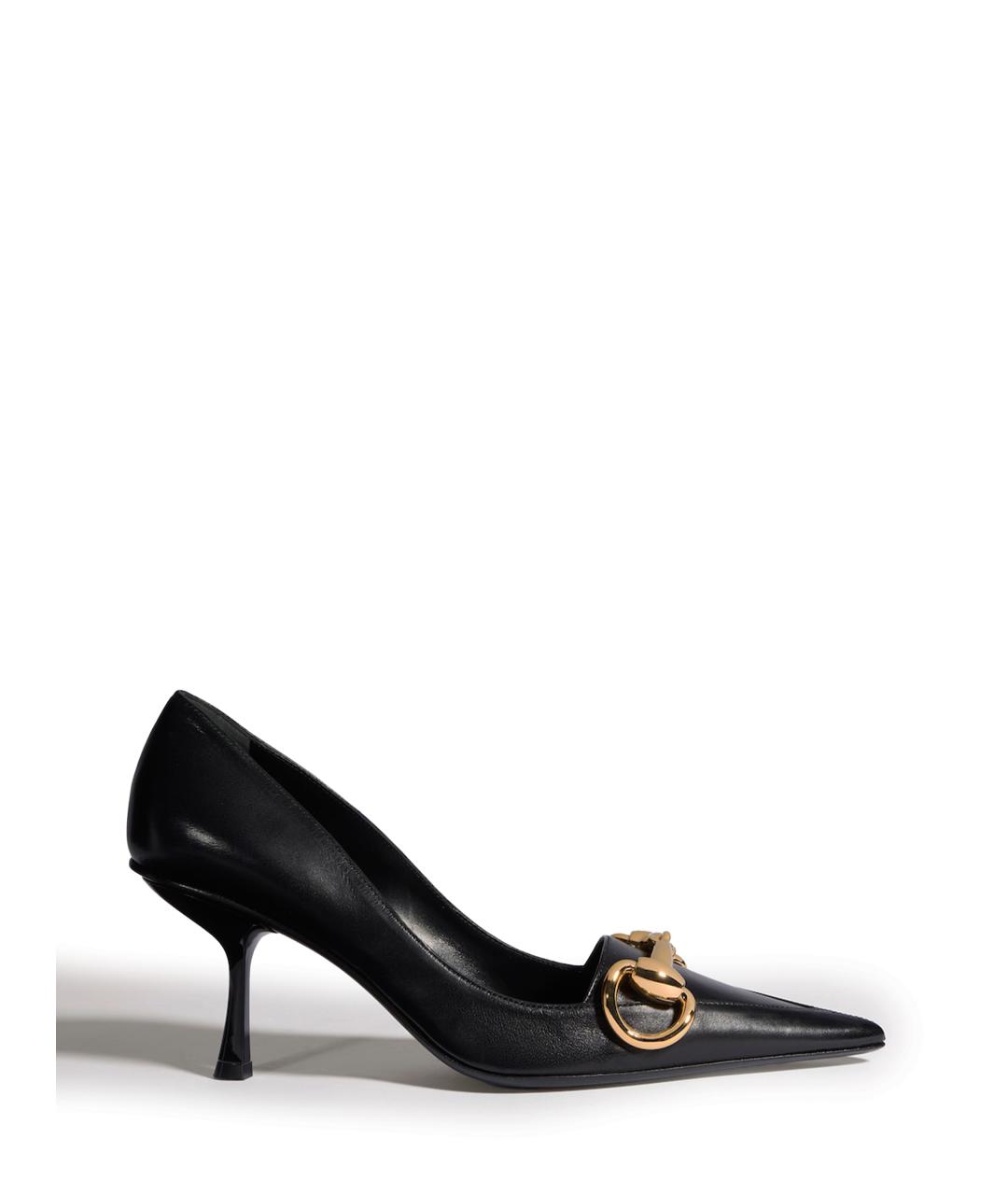 GUCCI Черные кожаные туфли, фото 6