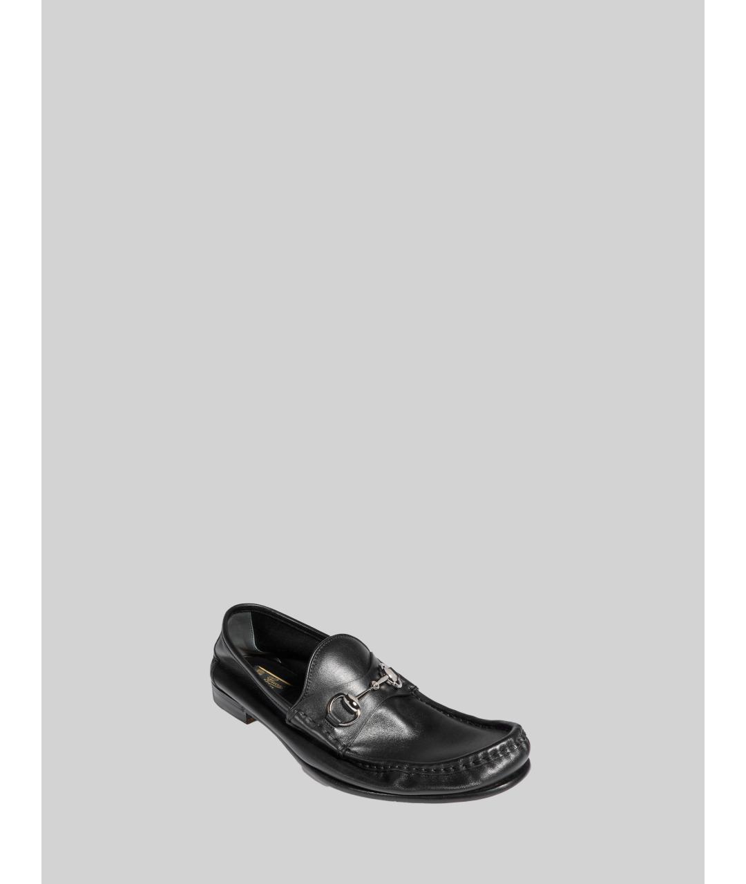 GUCCI Черные кожаные лоферы, фото 2