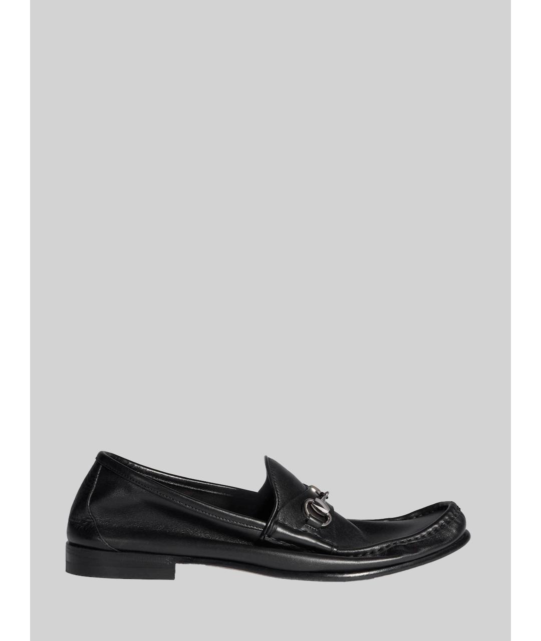 GUCCI Черные кожаные лоферы, фото 6