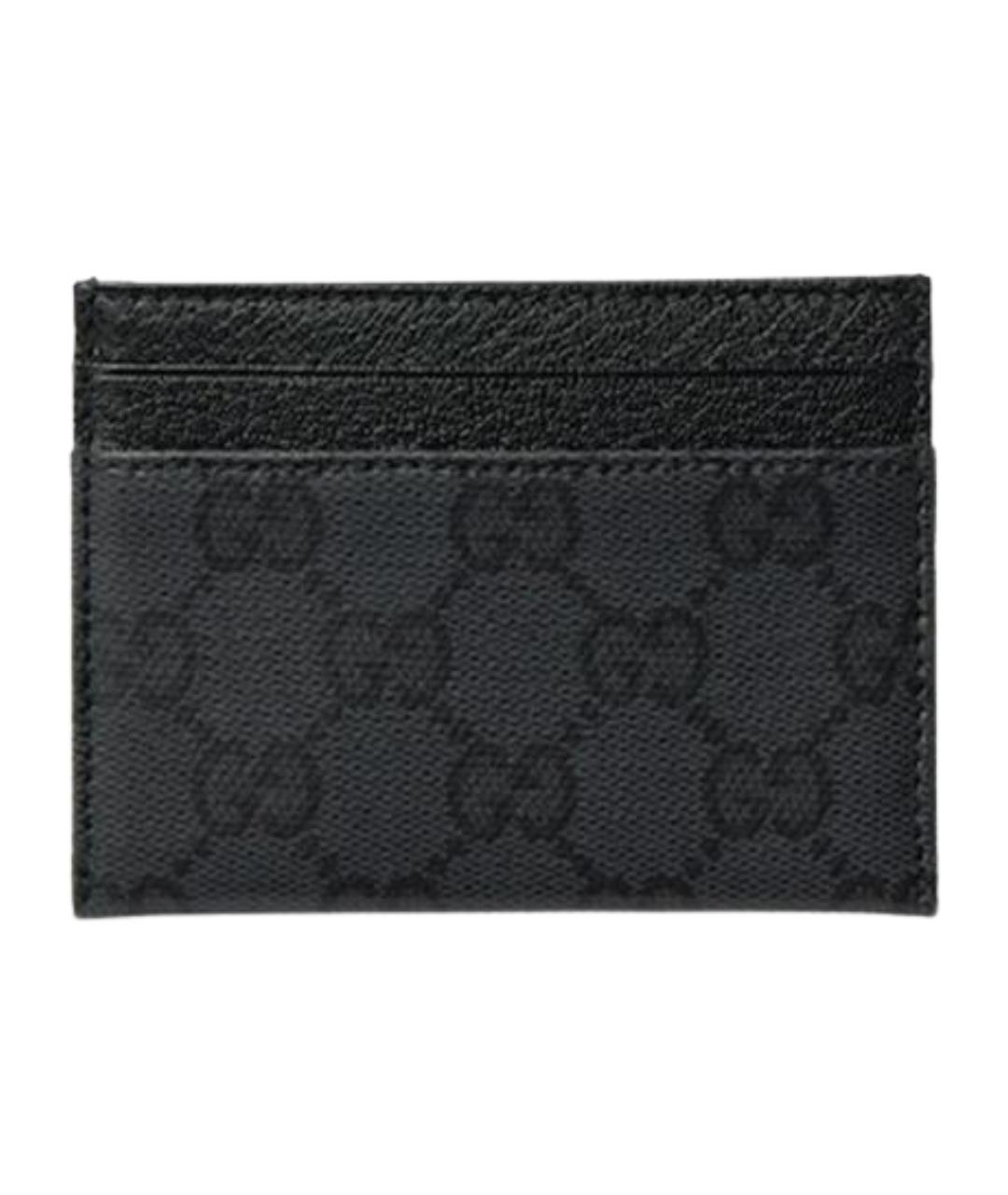 GUCCI Черный кожаный кардхолдер, фото 1
