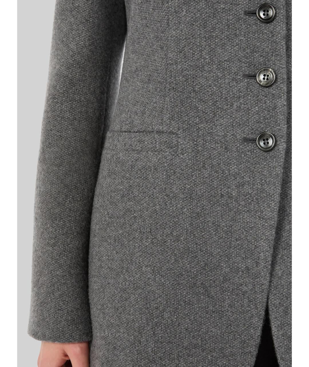MAX MARA Серый кашемировый жакет/пиджак, фото 4