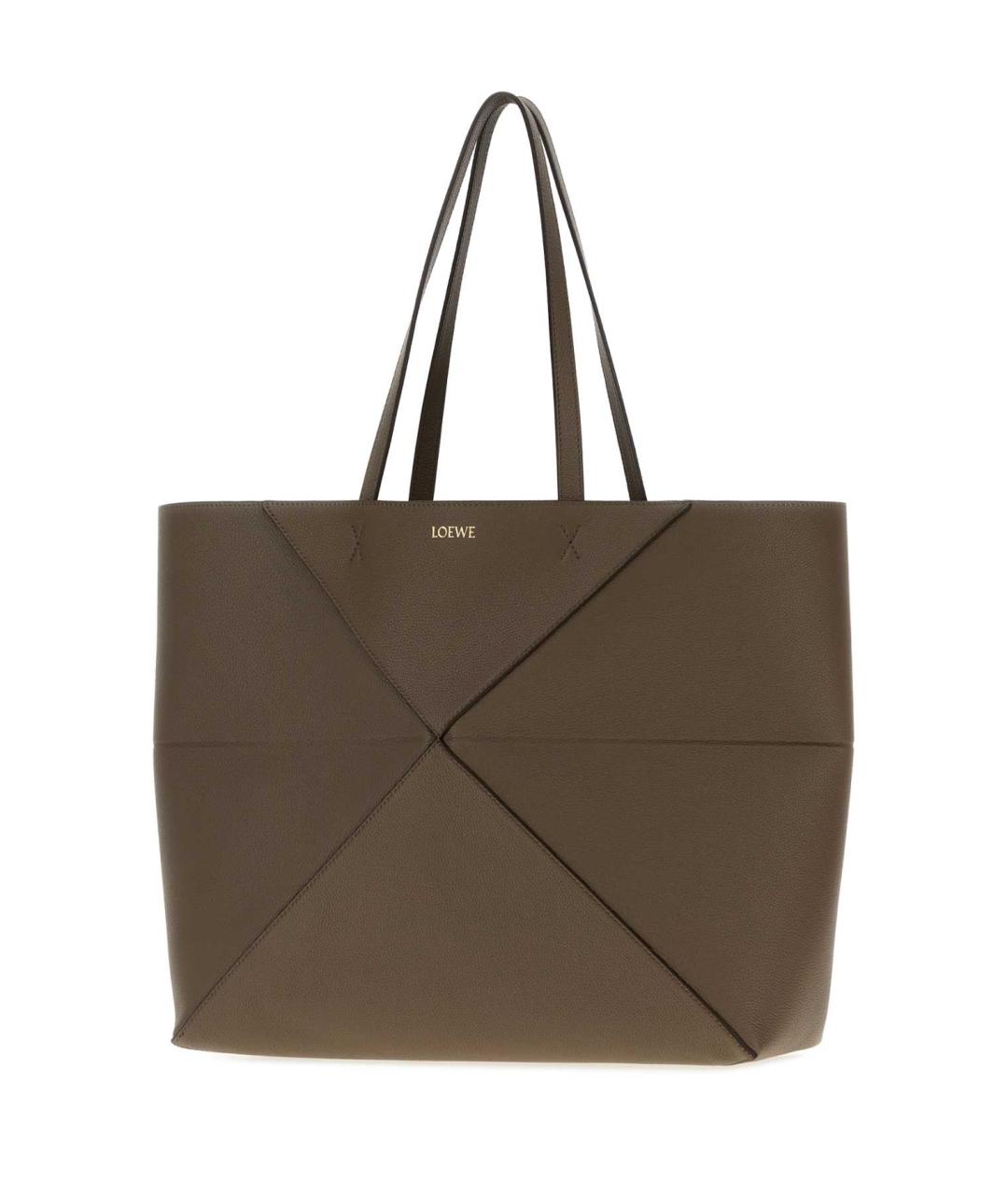 LOEWE Коричневая кожаная сумка тоут, фото 2