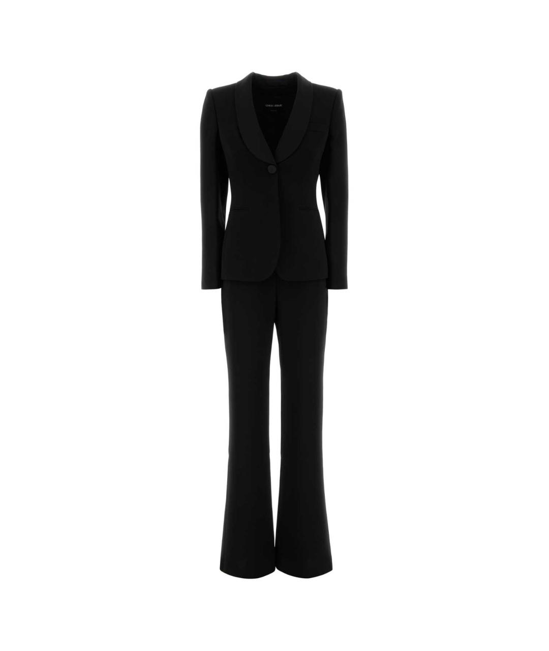 GIORGIO ARMANI Черный шелковый костюм с брюками, фото 1