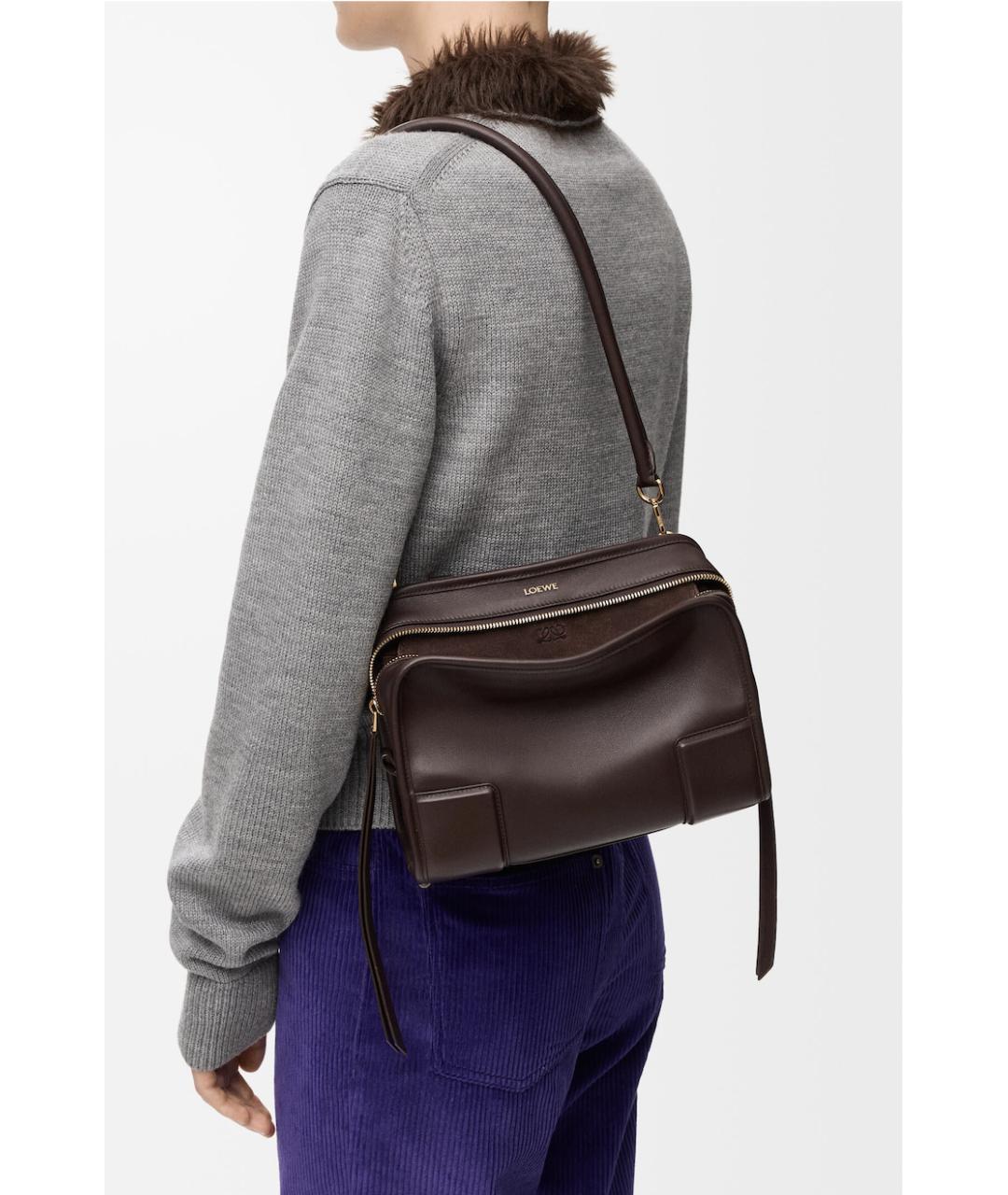 LOEWE Коричневая кожаная сумка тоут, фото 4