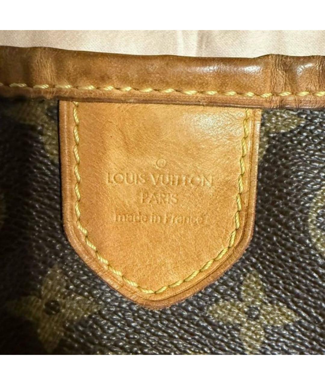 LOUIS VUITTON Коричневая кожаная сумка тоут, фото 8