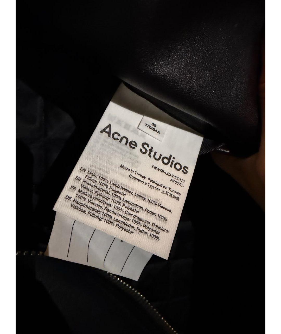 ACNE STUDIOS Черная кожаная куртка, фото 4