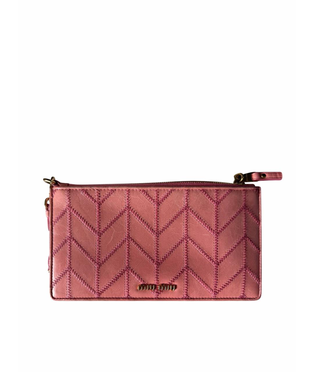 MIU MIU Коралловый кожаный кошелек, фото 1