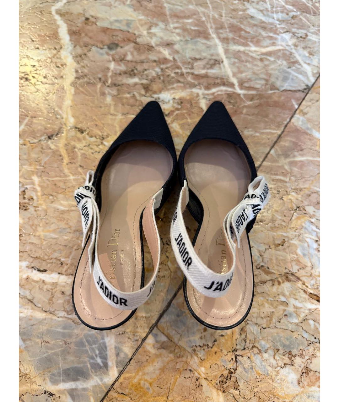 CHRISTIAN DIOR Черные текстильные туфли, фото 3