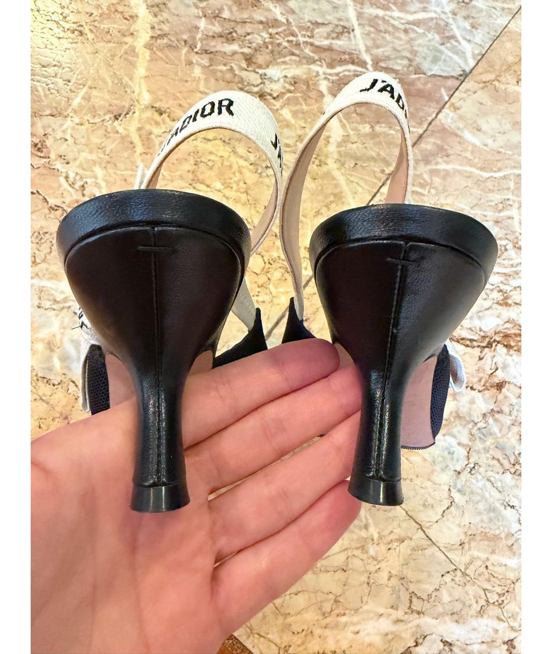 CHRISTIAN DIOR Черные текстильные туфли, фото 4