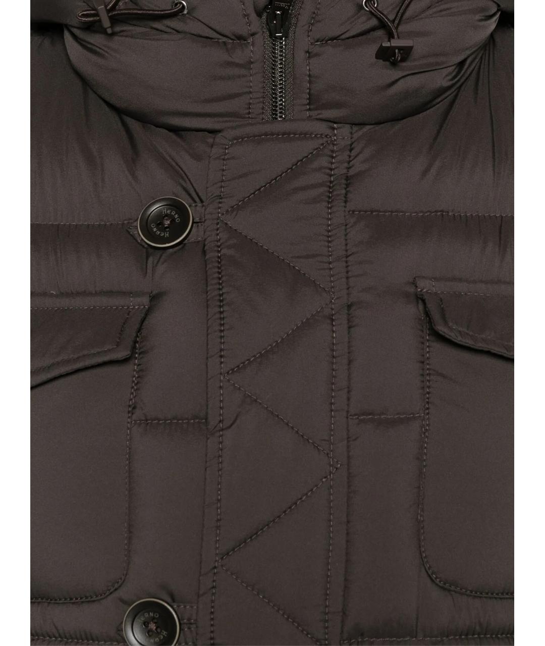 HERNO Коричневая полиамидовая куртка, фото 2