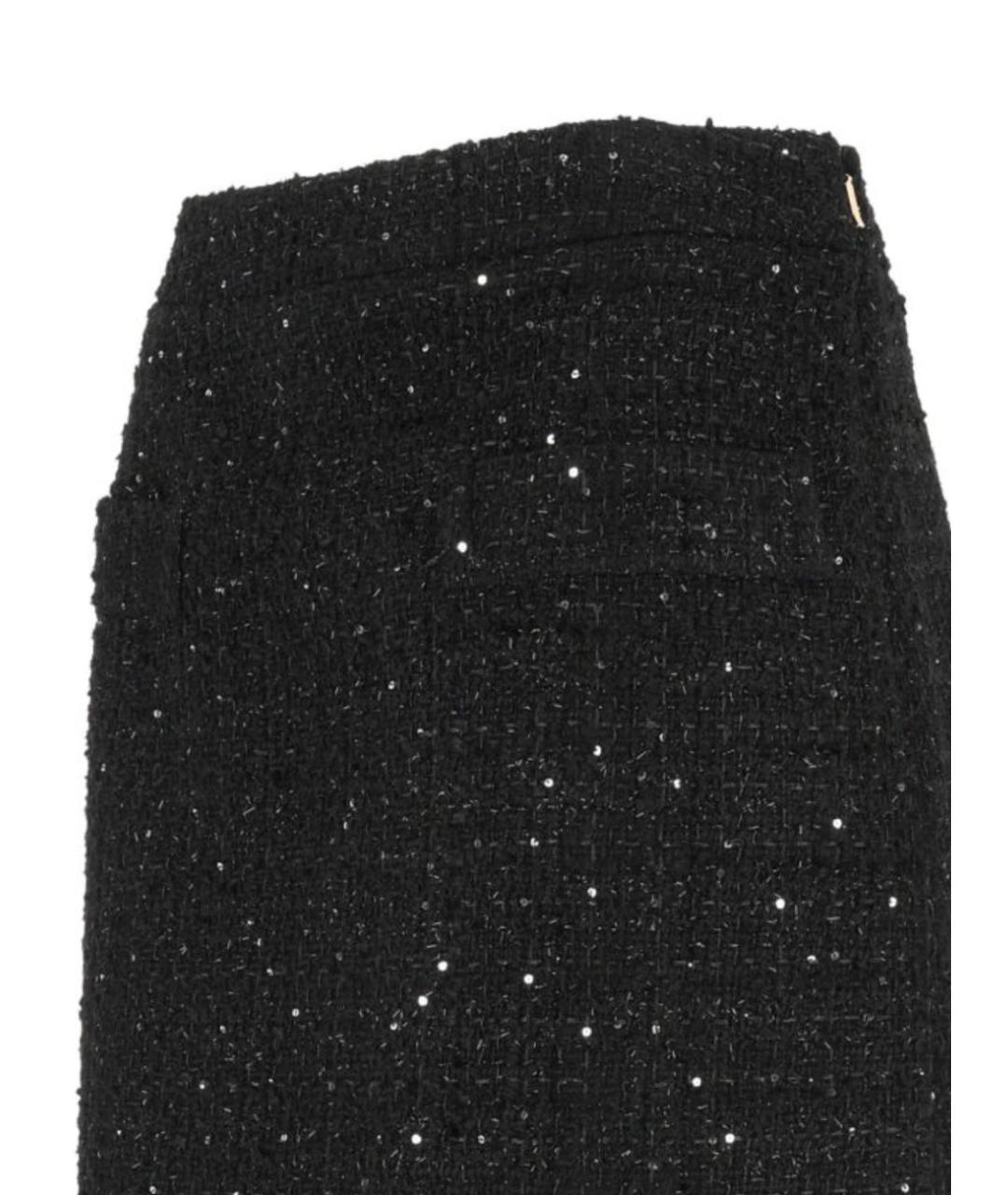 FAY Черная полиэстеровая юбка мини, фото 2
