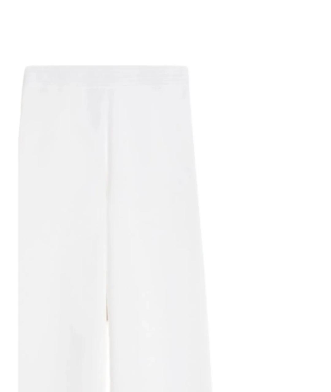 MAX MARA Белые вискозные прямые брюки, фото 2