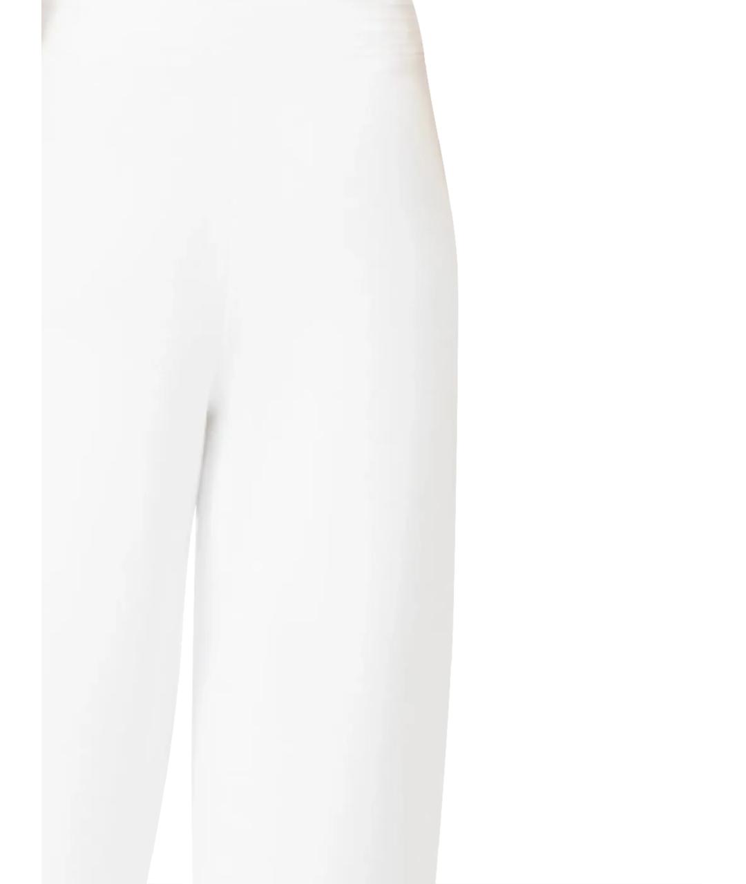 MAX MARA Белые вискозные прямые брюки, фото 3