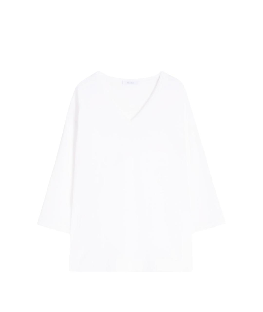 MAX MARA Белая вискозная футболка, фото 1
