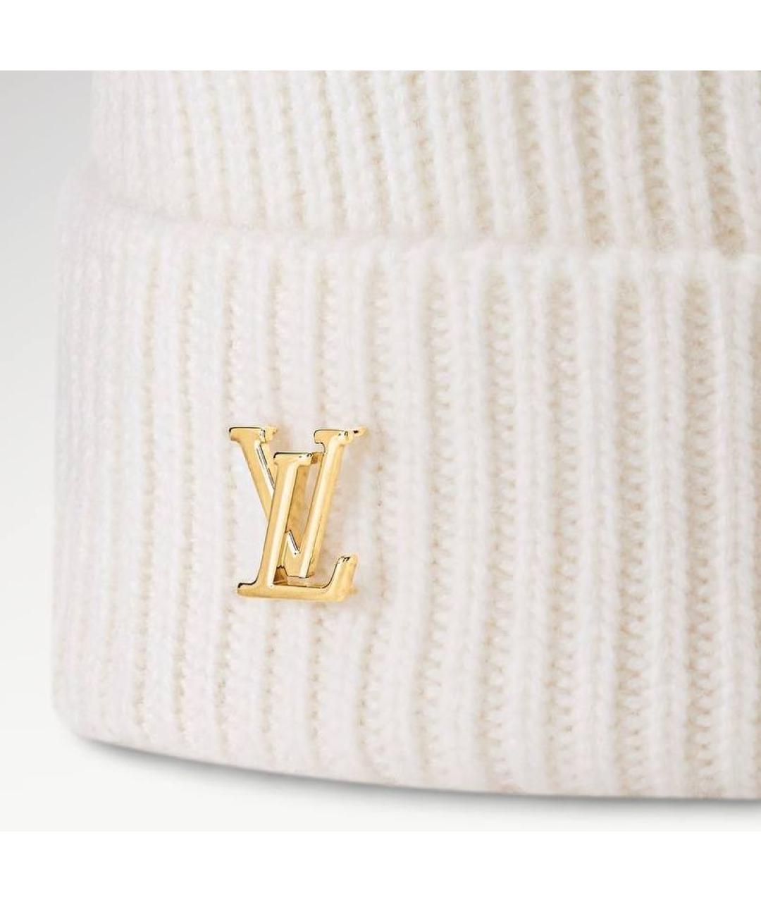 LOUIS VUITTON Белая кашемировая шапка, фото 5