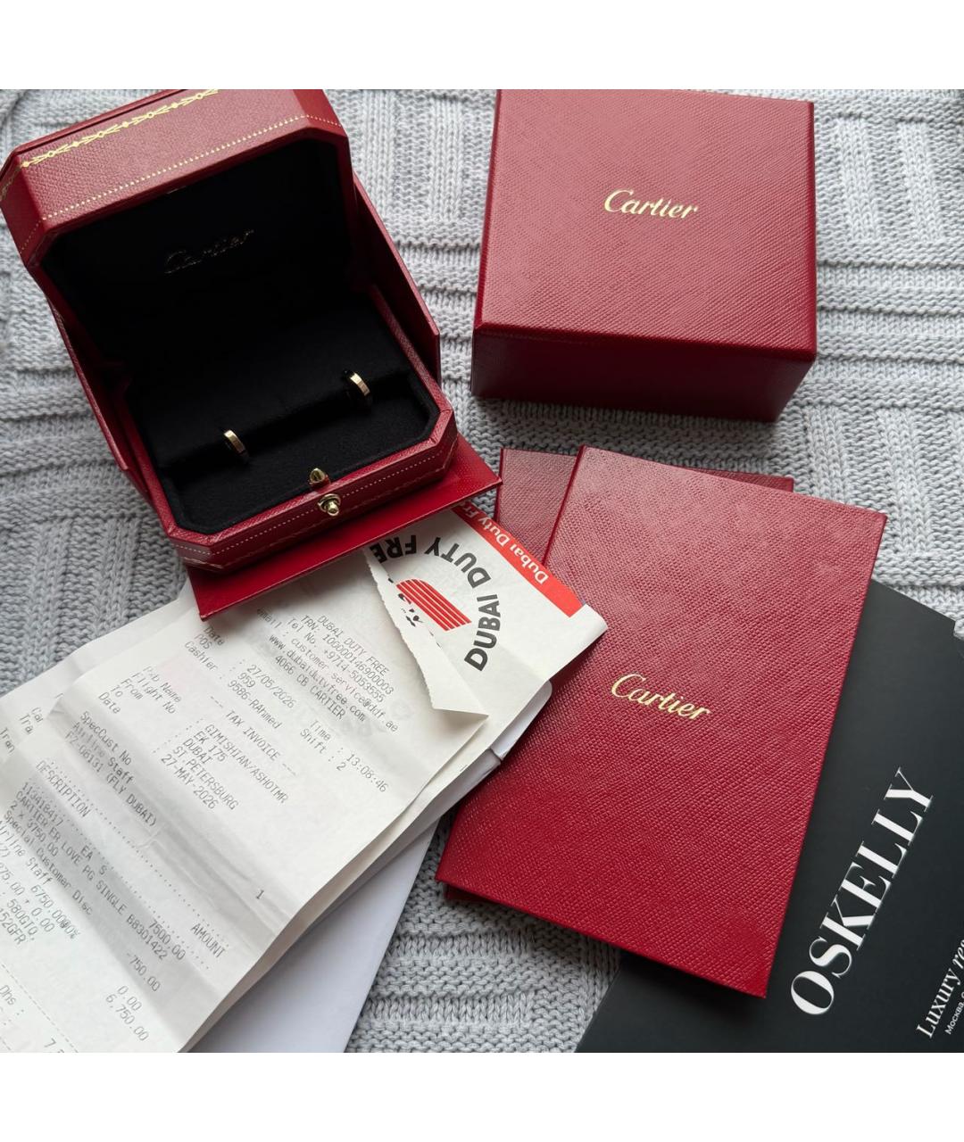 CARTIER Золотые серьги из розового золота, фото 2