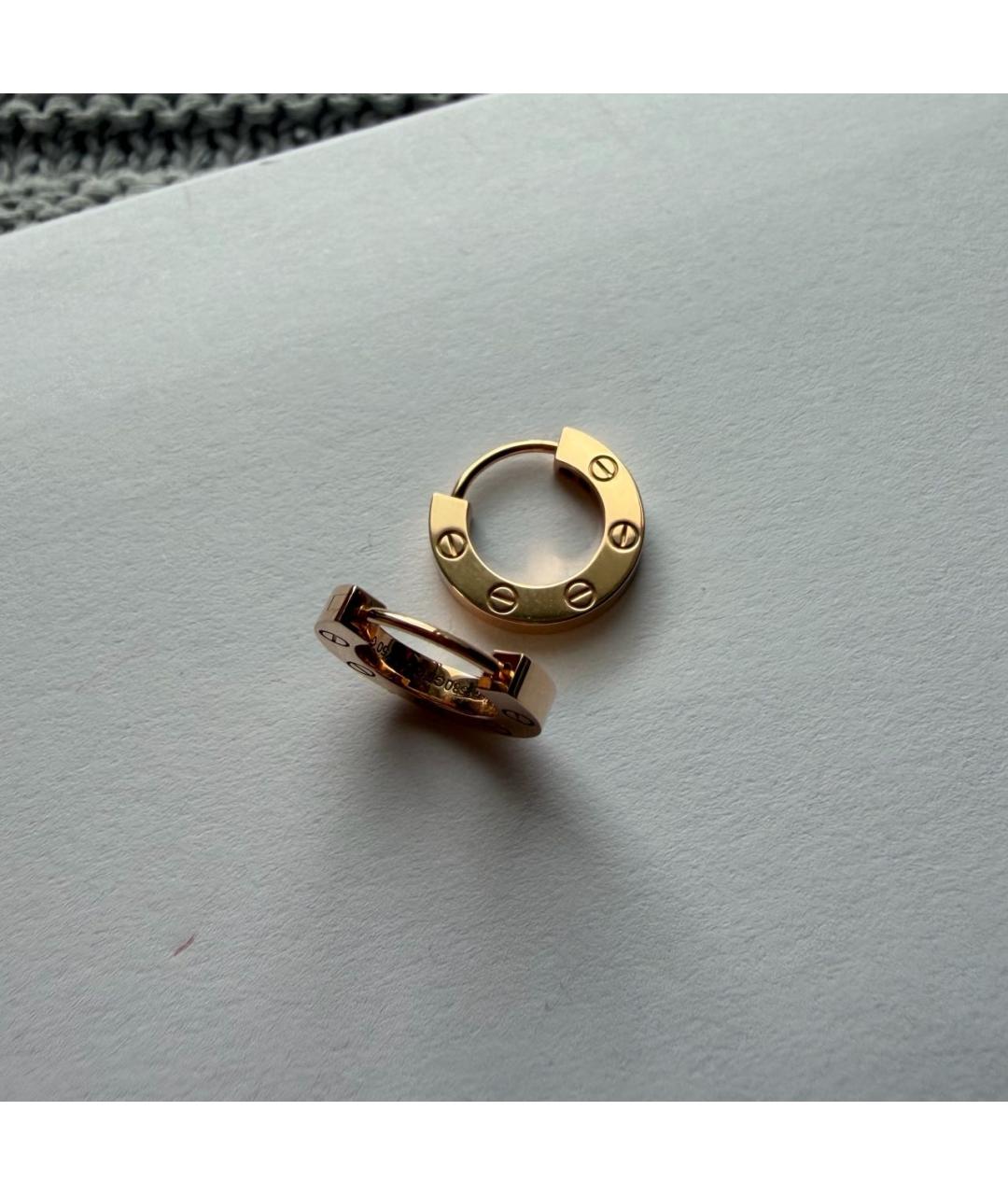 CARTIER Золотые серьги из розового золота, фото 7