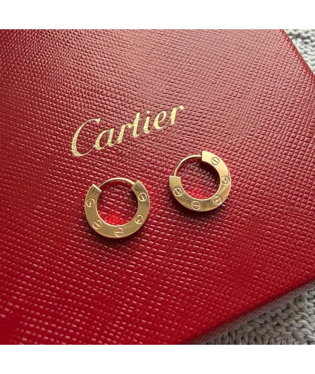 CARTIER Золотые серьги из розового золота, фото 3