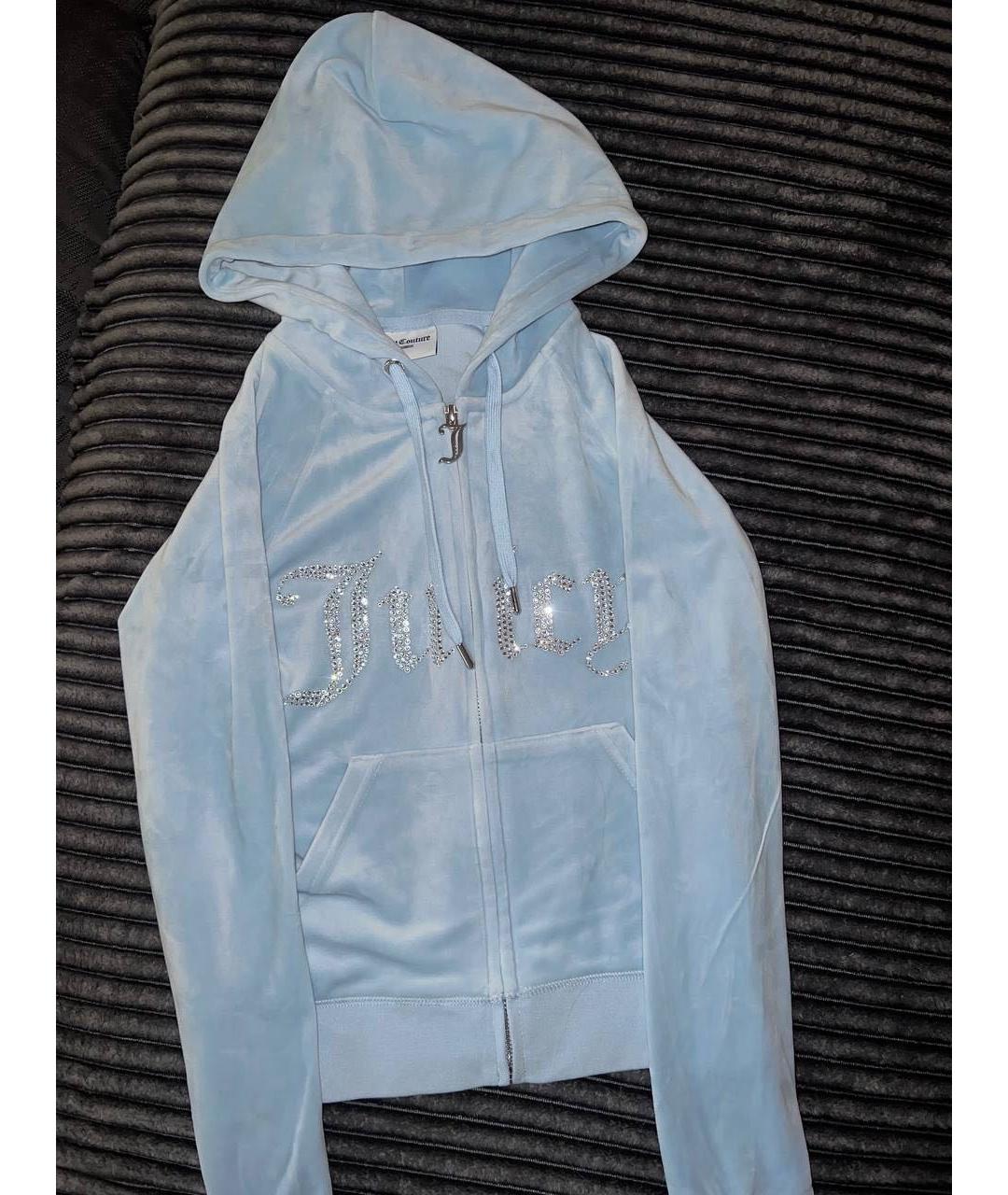 JUICY COUTURE Голубой велюровый спортивные костюмы, фото 3