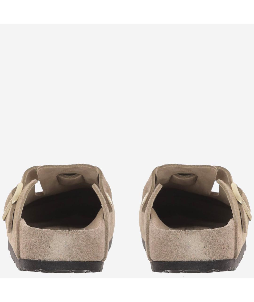 BIRKENSTOCK Бежевые замшевые сабо, фото 4