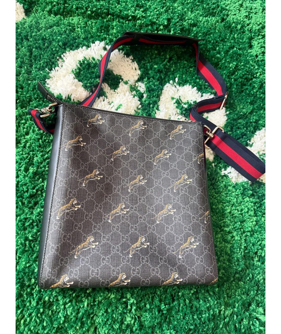 GUCCI Черная кожаная поясная сумка, фото 5