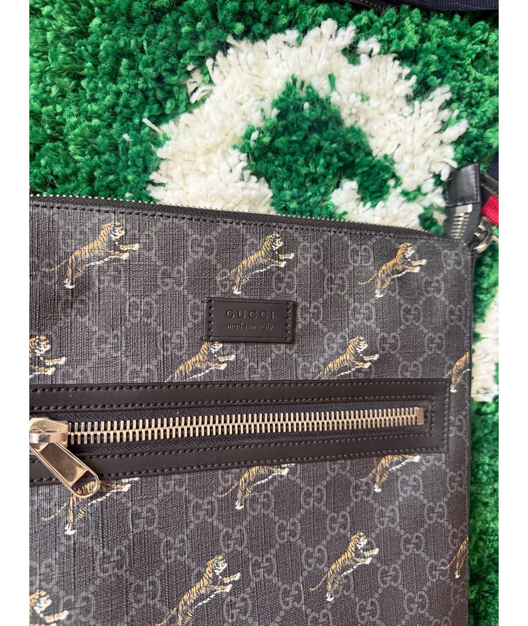 GUCCI Черная кожаная поясная сумка, фото 2