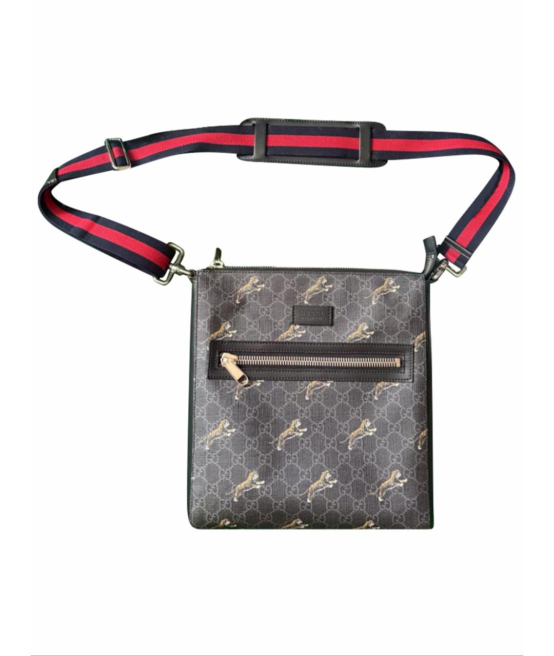 GUCCI Черная кожаная поясная сумка, фото 6