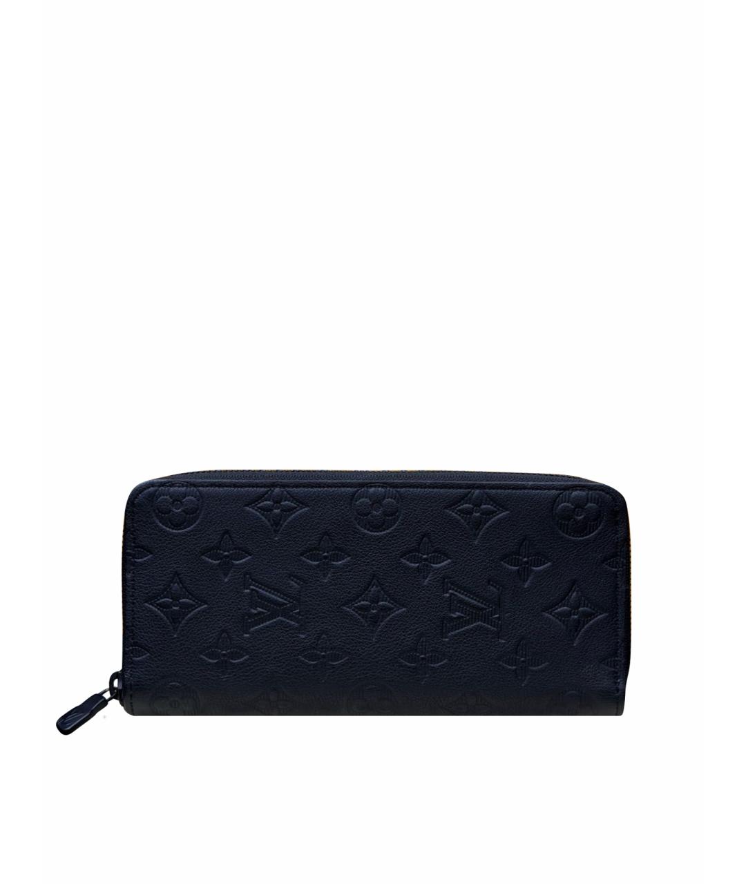 LOUIS VUITTON Черный кожаный кошелек, фото 1