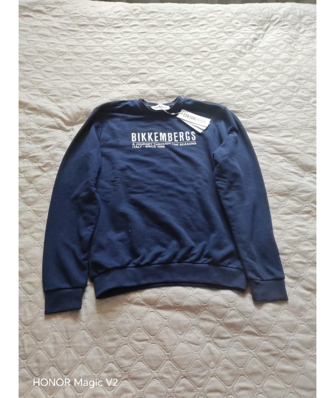 BIKKEMBERGS Темно-синий хлопковый спортивный костюм, фото 5