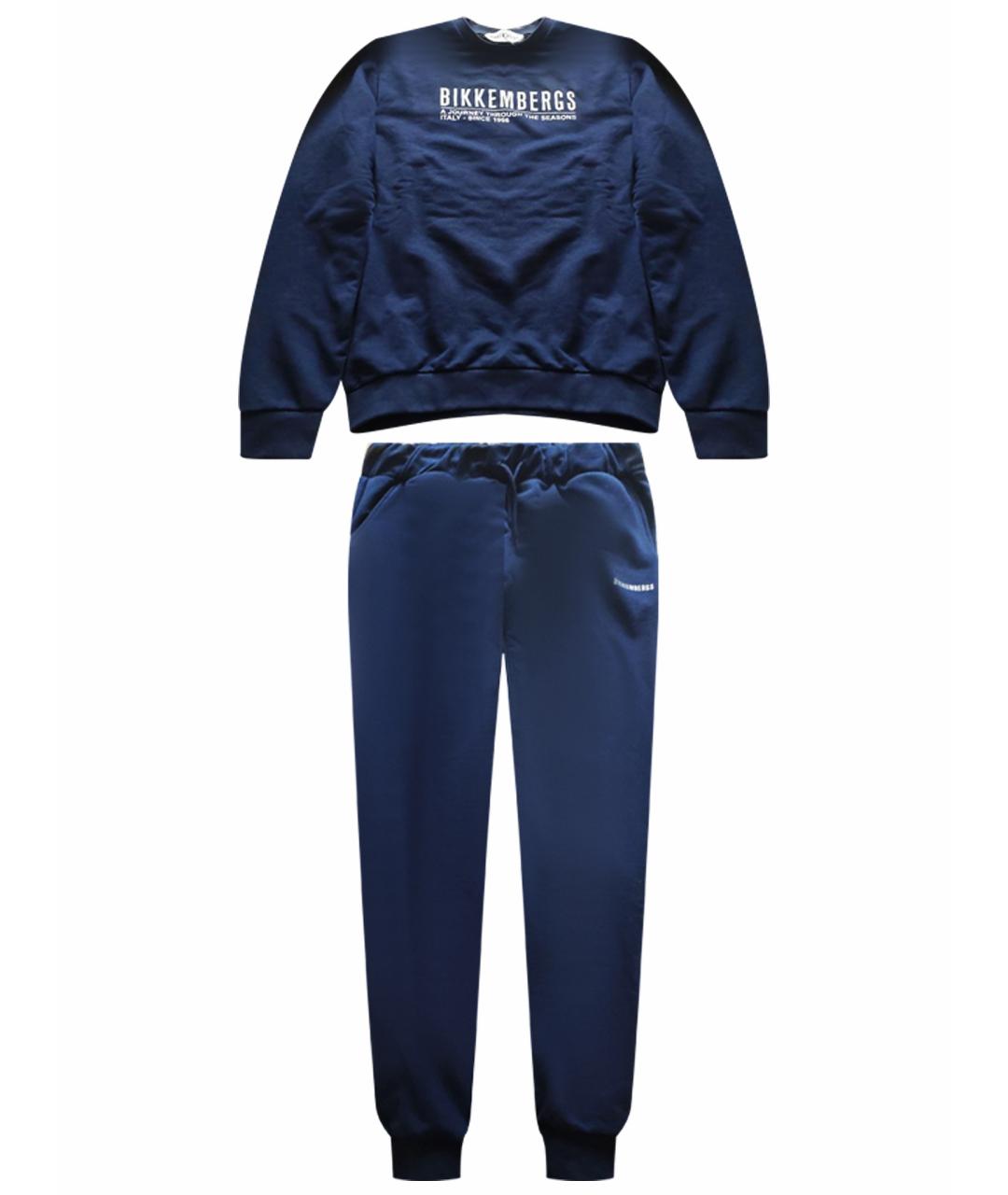 BIKKEMBERGS Темно-синий хлопковый спортивный костюм, фото 1
