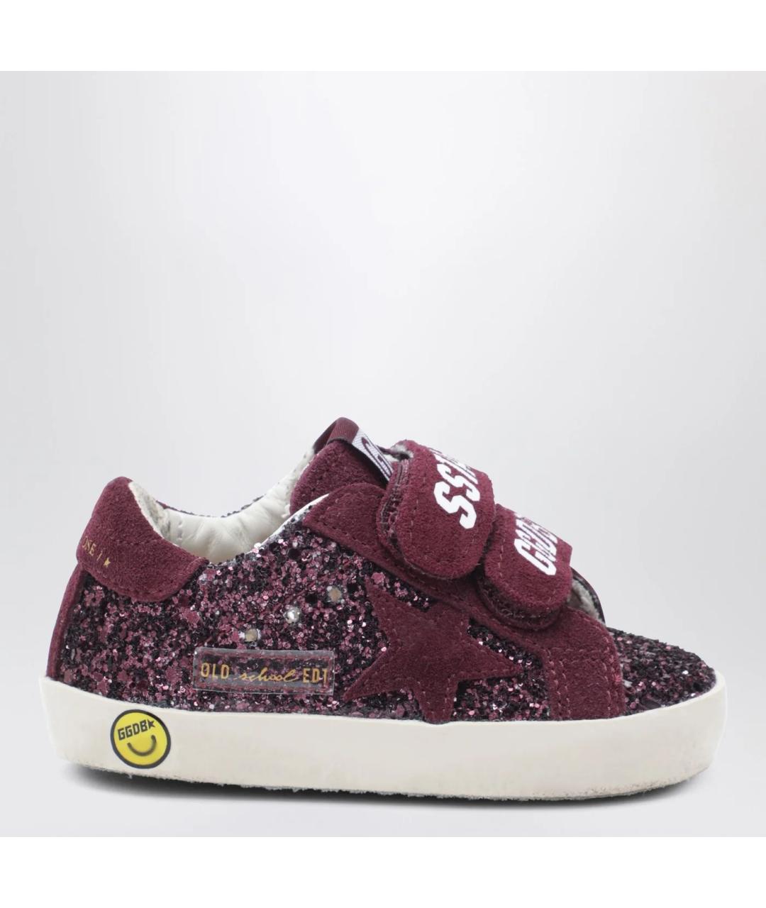 GOLDEN GOOSE Бордовые кожаные кеды, фото 3